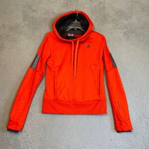 Adidas Climaheat Hoodie Women's Sample Orange Faux Fur Lined Small